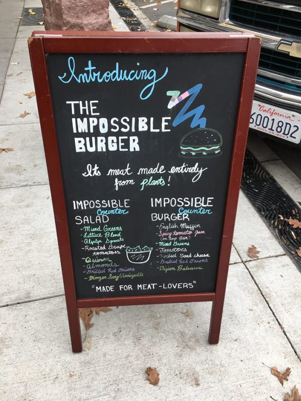 plant based meat sign